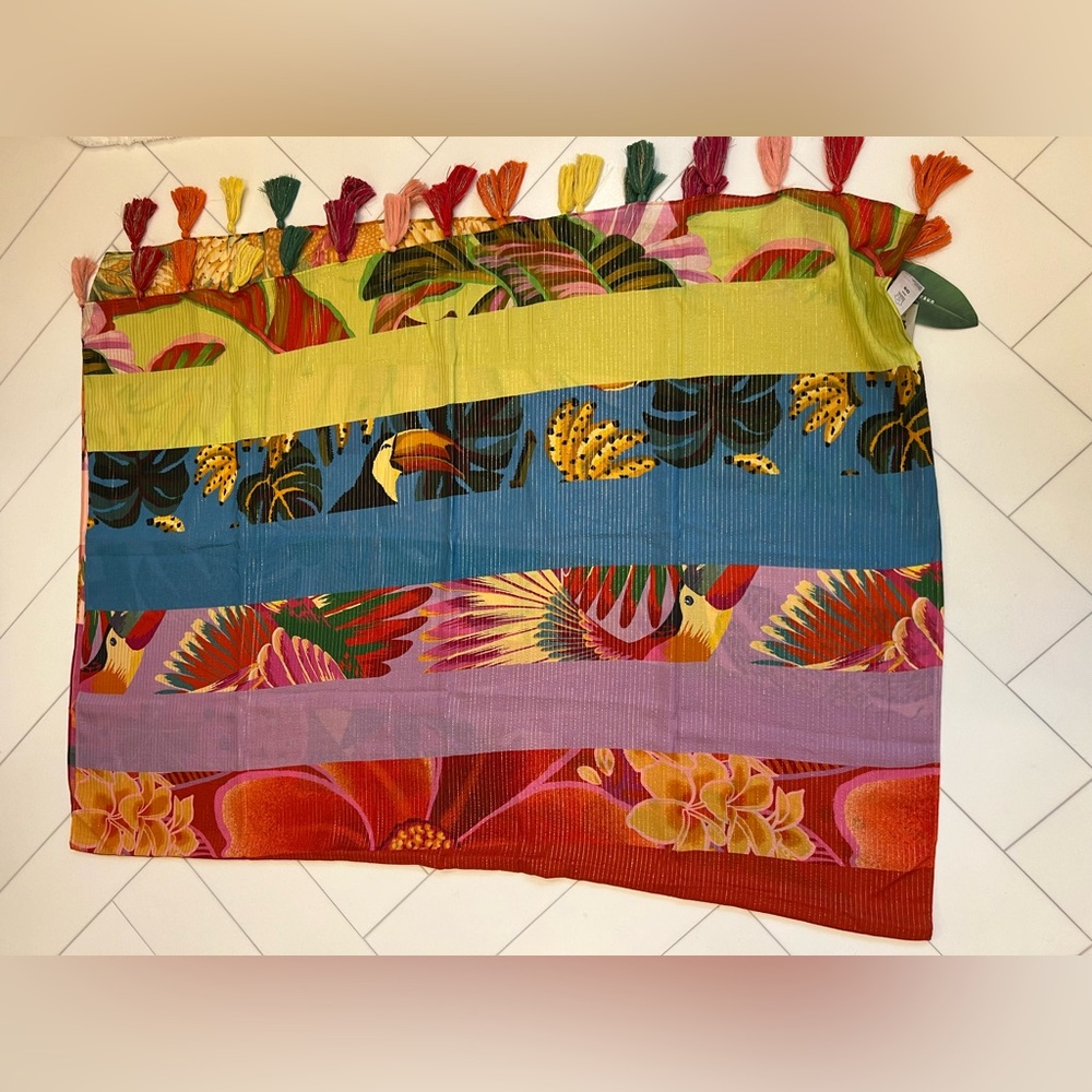 NWT Farm Rio Rainbow Forest sarong O/S